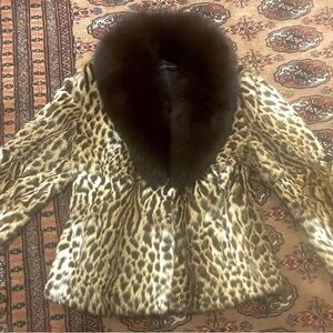 Stunning Vintage RARE Lippi cat and Fox Fur jacket coat, DANA BUCHMAN Small
